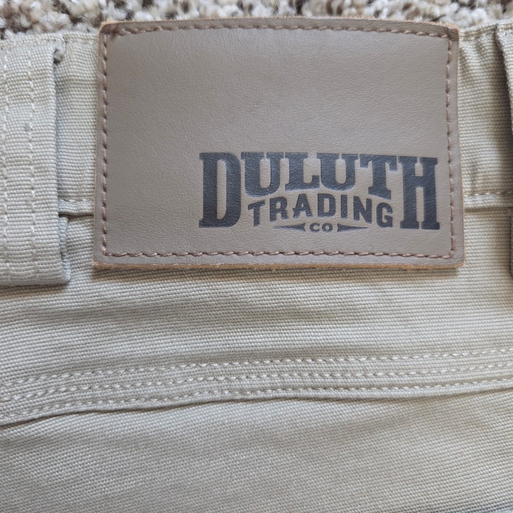 Duluth Trading Co Flex Fire Hose Relaxed Fit Pants Mens 46 x 2g Canvas Tan Khaki - Picture 7 of 8